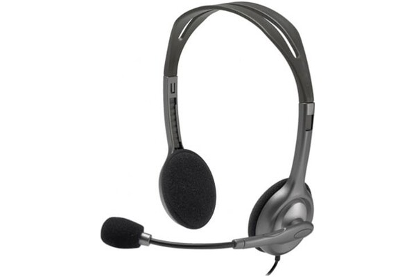 Słuchawki Logitech H111 Nauszne Przewodowe czarno-szary