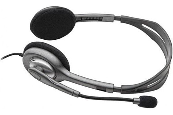 Słuchawki Logitech H111 Nauszne Przewodowe czarno-szary
