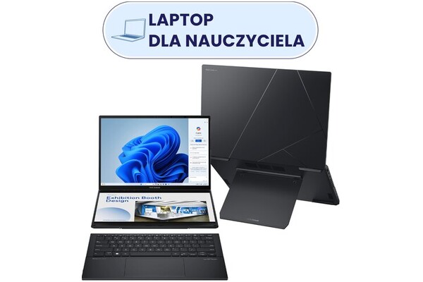 Laptop ASUS ZenBook Duo 14.0" Intel Core Ultra 9 285H Intel Arc 140T 32GB 2TB SSD Windows 11 Professional szary