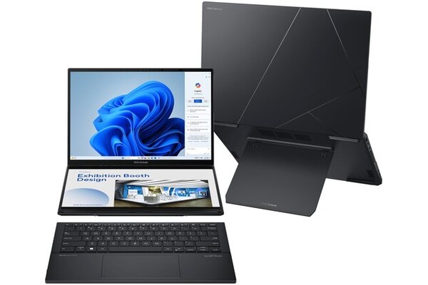 Laptop ASUS ZenBook Duo 14.0" Intel Core Ultra 9 285H Intel Arc 140T 32GB 2TB SSD Windows 11 Professional szary