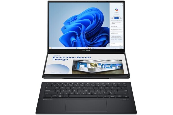 Laptop ASUS ZenBook Duo 14.0" Intel Core Ultra 9 285H Intel Arc 140T 32GB 2TB SSD Windows 11 Professional szary