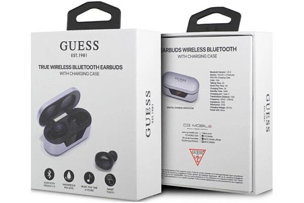 Słuchawki Guess GUTWST31EU Dokanałowe Bezprzewodowe fioletowy