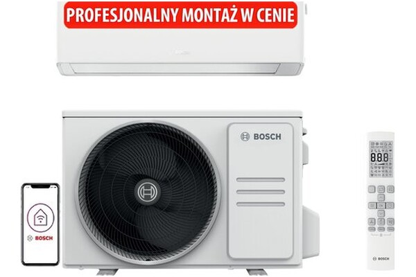 Klimatyzator ścienny SPLIT z montażem Bosch CL7000I 20 E Climate 2000W 53dB