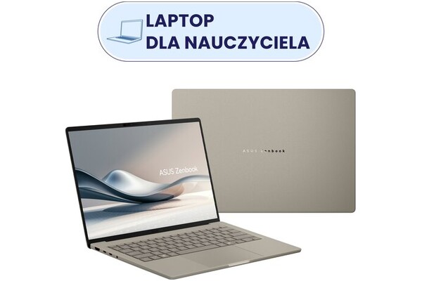 Laptop ASUS ZenBook A14 14.0" Qualcomm Snapdragon Snapdragon QUALCOMM Adreno 32GB 512GB SSD Windows 11 Home beżowy