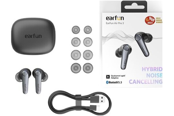 Słuchawki Earfun Air Pro 3 Dokanałowe Bezprzewodowe czarny