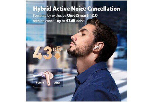Słuchawki Earfun Air Pro 3 Dokanałowe Przewodowe różowy
