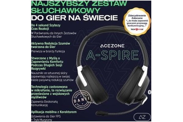 Słuchawki ACEZONE A-Spire Nauszne Przewodowe czarny