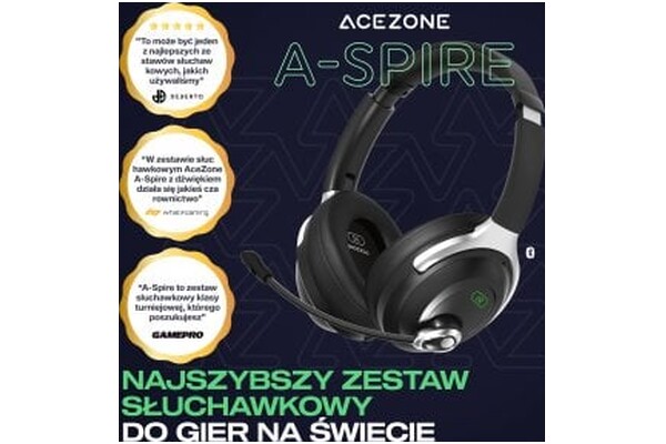 Słuchawki ACEZONE A-Spire Nauszne Przewodowe czarny