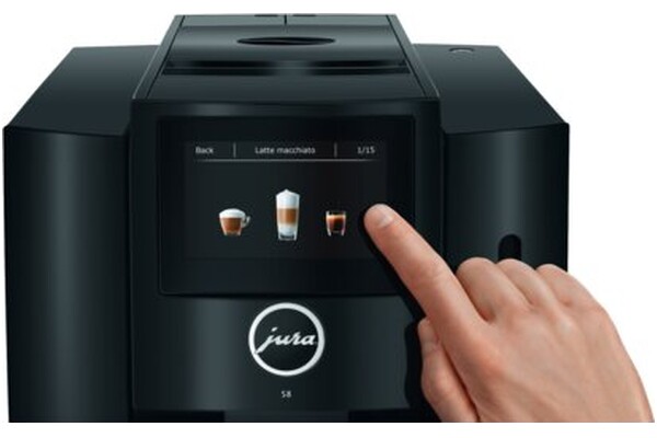 Ekspres JURA Piano Black S8 automatyczny czarno-szary
