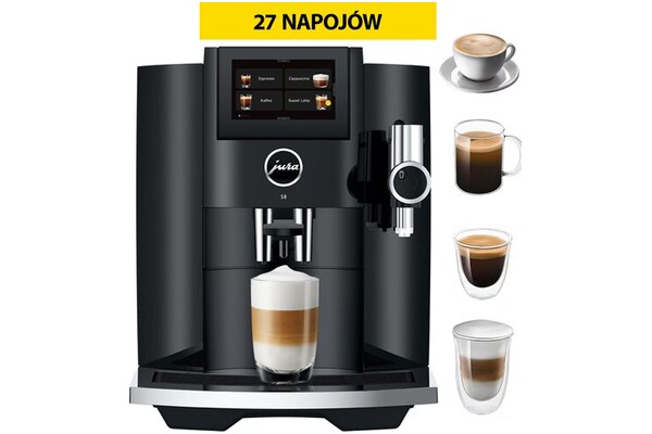 Ekspres JURA Piano Black S8 automatyczny czarny