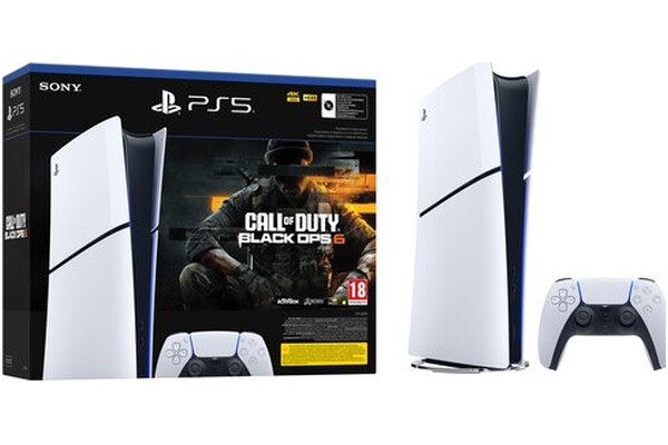 Konsola Sony PlayStation 5 Slim Digital 1TB biało-czarny + Call of Duty Black Ops 6