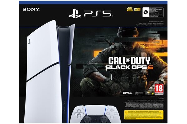 Konsola Sony PlayStation 5 Slim Digital 1TB biało-czarny + Call of Duty Black Ops 6