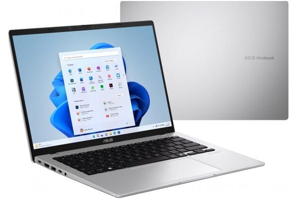 Laptop ASUS Vivobook 14 14.0" Qualcomm Snapdragon QUALCOMM Adreno 16GB 512GB SSD Windows 11 Home srebrny