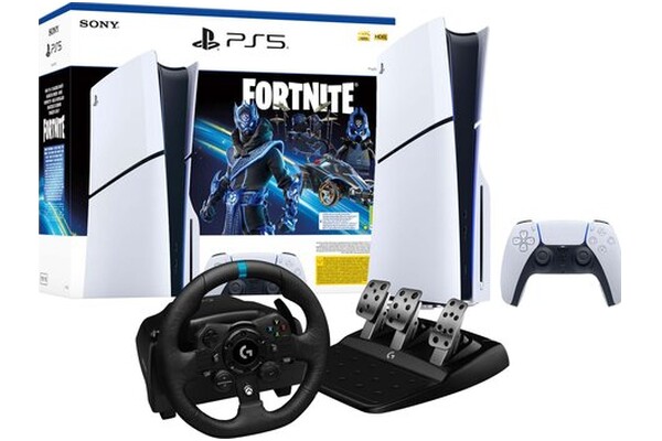 Konsola Sony PlayStation 5 Slim biało-czarny + Kierownica