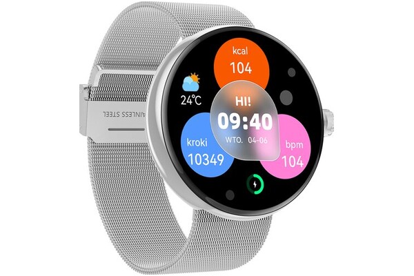 Smartwatch FOREVER SB365 Forevive 1.30" czarno-srebrny