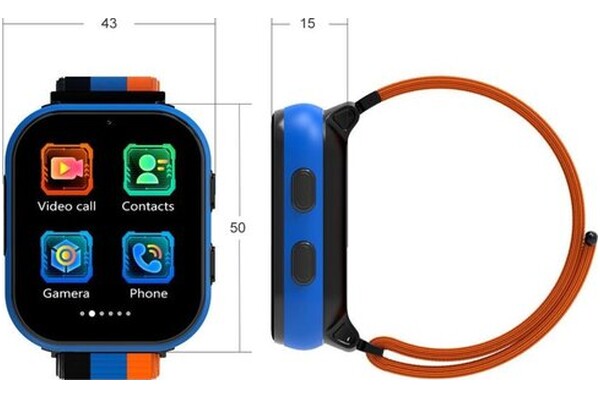 Smartwatch KIANO Watch 1.80" czarno-pomarańczowy