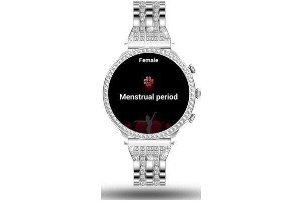 Smartwatch Manta Diamond Lusso 1.32" czarno-srebrny