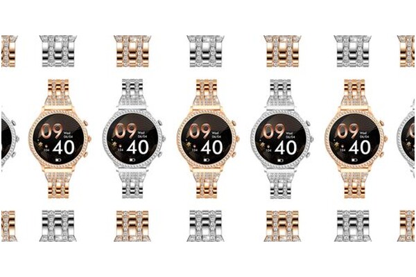 Smartwatch Manta Diamond Lusso 1.32" czarno-srebrny