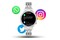 Smartwatch Manta Diamond Lusso 1.32" czarno-srebrny