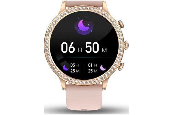 Smartwatch Manta Diamond Lusso 1.32" różowo-złoty