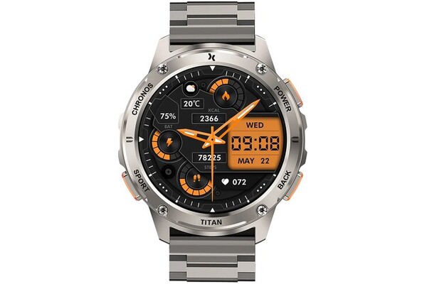 Smartwatch MaxCom Titan 1.43" czarno-srebrny