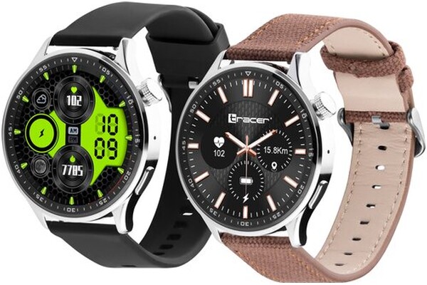 Smartwatch Tracer SMW9 1.52" Brązowo-czarny