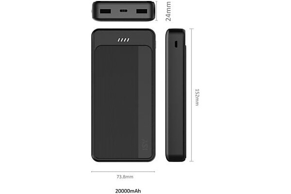 Powerbank ISY IPP-20000-C-BK-1 20000mAh