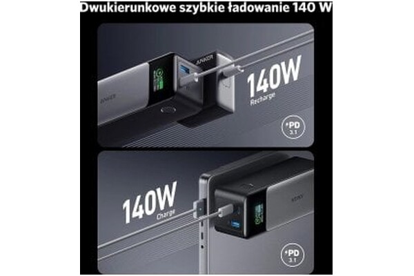 Powerbank ANKER 737 24000mAh 140.0W czarno-szary