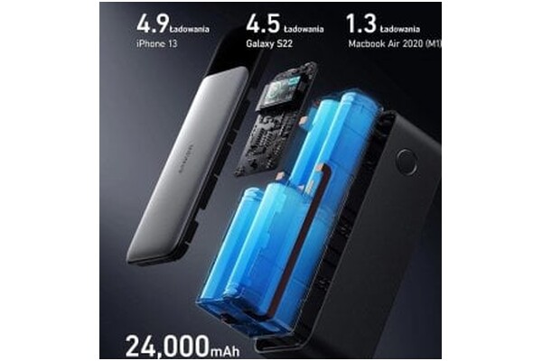 Powerbank ANKER 737 24000mAh 140.0W czarno-szary