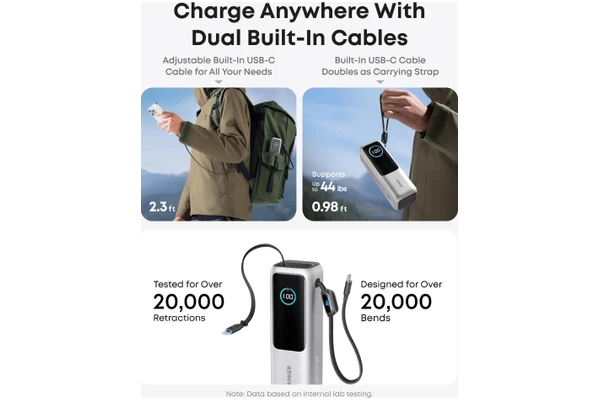Powerbank ANKER A1695H41 Ultra-Fast 25000mAh 100.0W srebrny