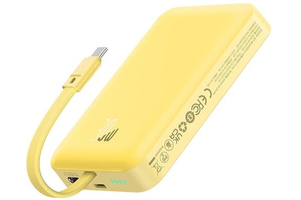 Powerbank Baseus Magnetic Mini 10000mAh 30.0W żółty
