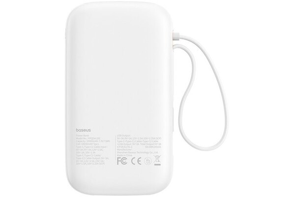 Powerbank Baseus Qpow 2 20000mAh 30.0W biały