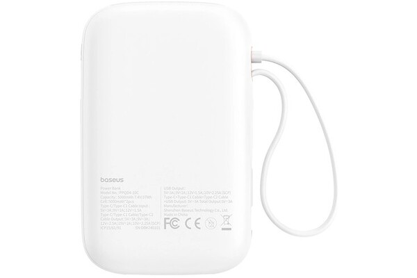 Powerbank Baseus Qpow 2 10000mAh 30.0W biały