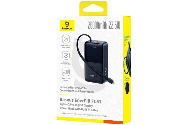 Powerbank Baseus Bipow Pro 20000mAh 225.0W czarny