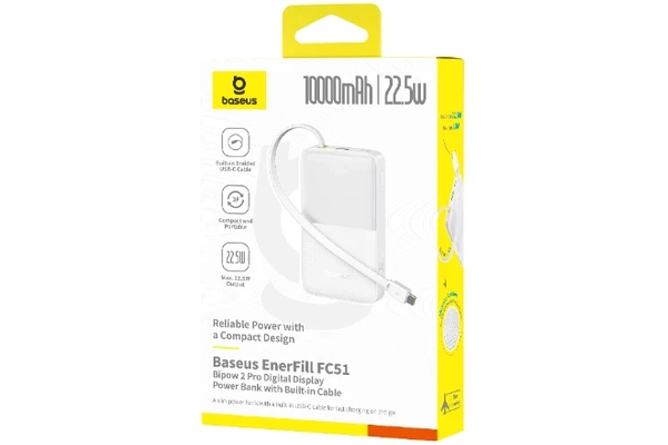 Powerbank Baseus Bipow Pro 10000mAh 225.0W biały