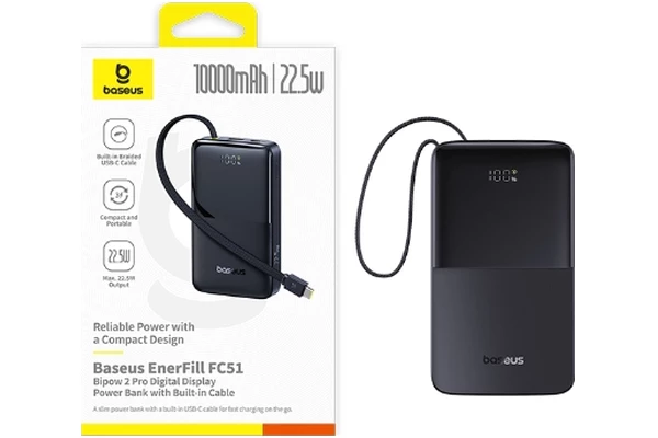 Powerbank Baseus Bipow Pro 10000mAh 225.0W czarny
