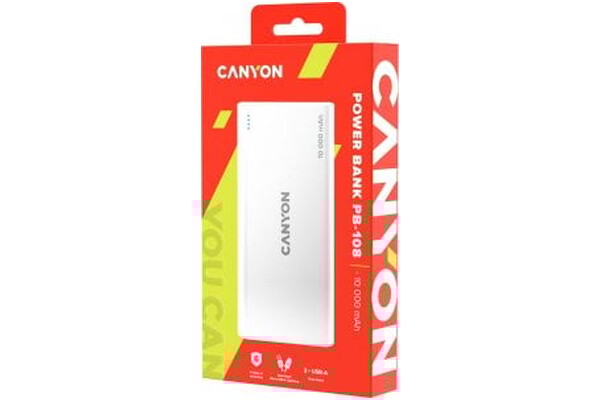 Powerbank Canyon PB-108 10000mAh biały