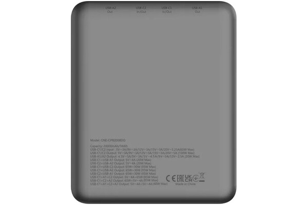 Powerbank Canyon PB-2008 20000mAh 100.0W szary