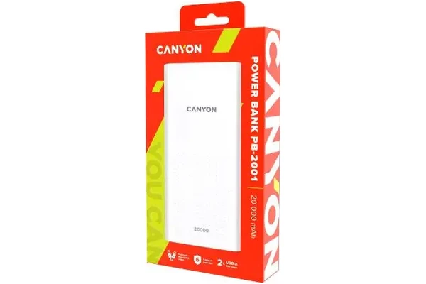 Powerbank Canyon PB-2001 20000mAh biały