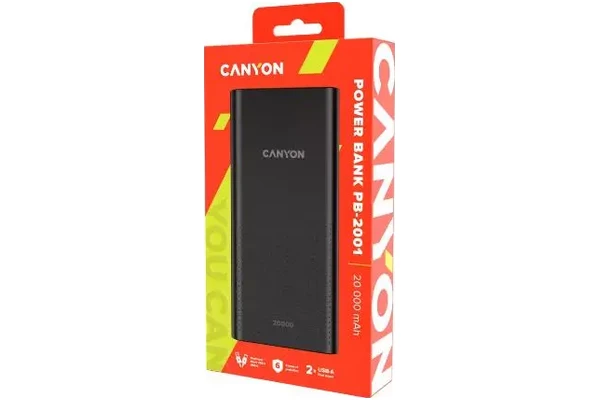 Powerbank Canyon PB-2001 20000mAh czarny