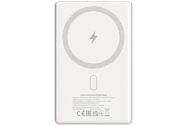Powerbank Canyon OnPower 510 10000mAh 20.0W beżowy