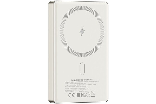 Powerbank Canyon OnPower 510 10000mAh 20.0W beżowy