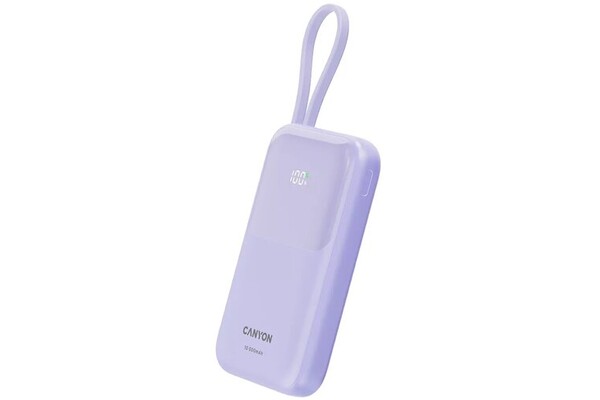 Powerbank Canyon OnPower 101 10000mAh 22.5W fioletowy