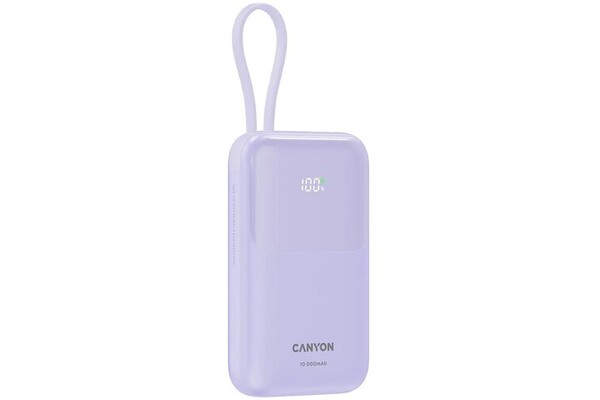 Powerbank Canyon OnPower 101 10000mAh 22.5W fioletowy