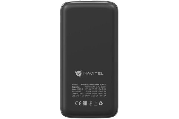 Powerbank NAVITEL PWR10 AL 10000mAh 22.5W czarny