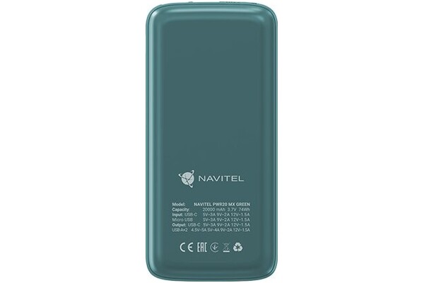 Powerbank NAVITEL PWR20 MX 20000mAh 22.5W zielony