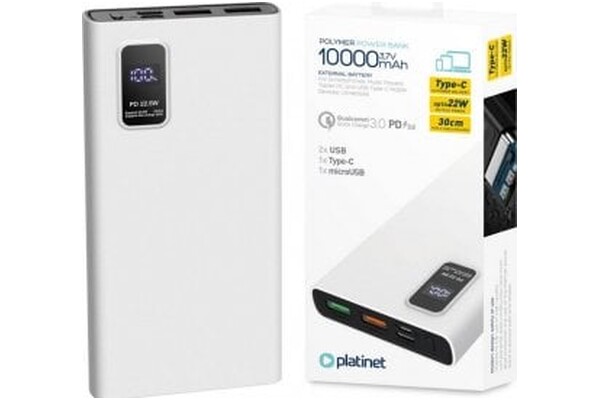 Powerbank Platinet PMPB10WQC726W 10000mAh 22.5W biały