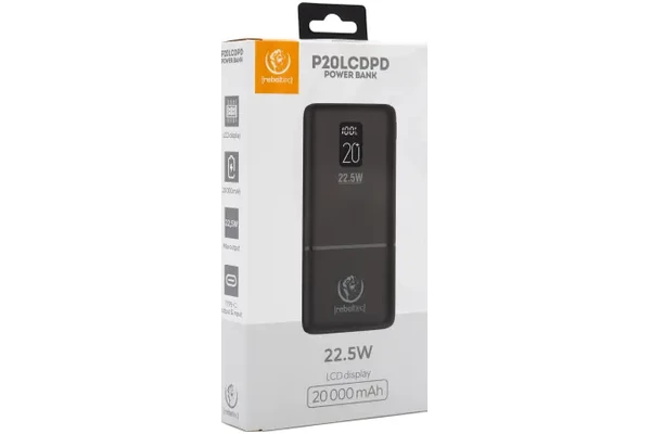 Powerbank Rebeltec P20 20000mAh 225.0W czarny
