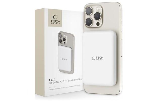 Powerbank Tech-Protect PB10 5000mAh 15.0W biały