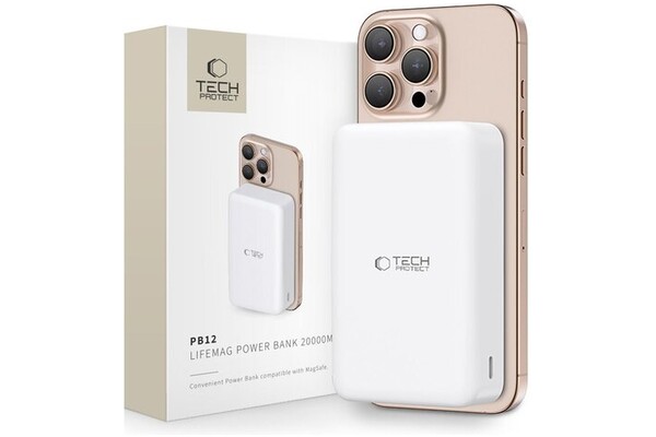 Powerbank Tech-Protect PB12 20000mAh 15.0W biały